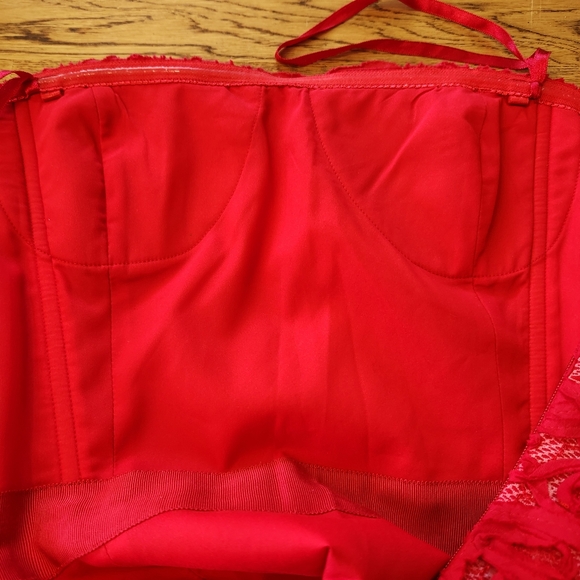 BCBGMaxazria Marina Short Strapless Ruffle Hem Dress NWT - Picture 9 of 13